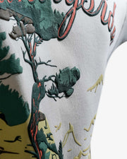 Countryside Wilderness - Off White Printed Oversized Zipper Hoodie