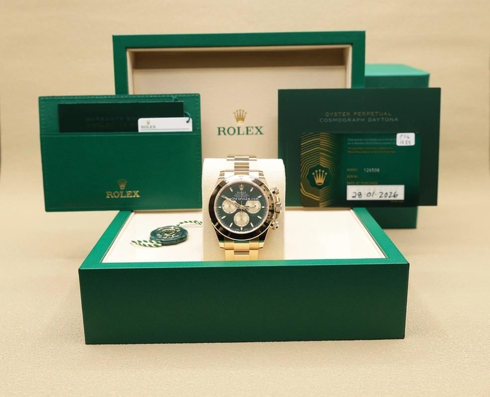 Rolex Daytona2026 Bright Green and Golden Dial on Oyster 126508