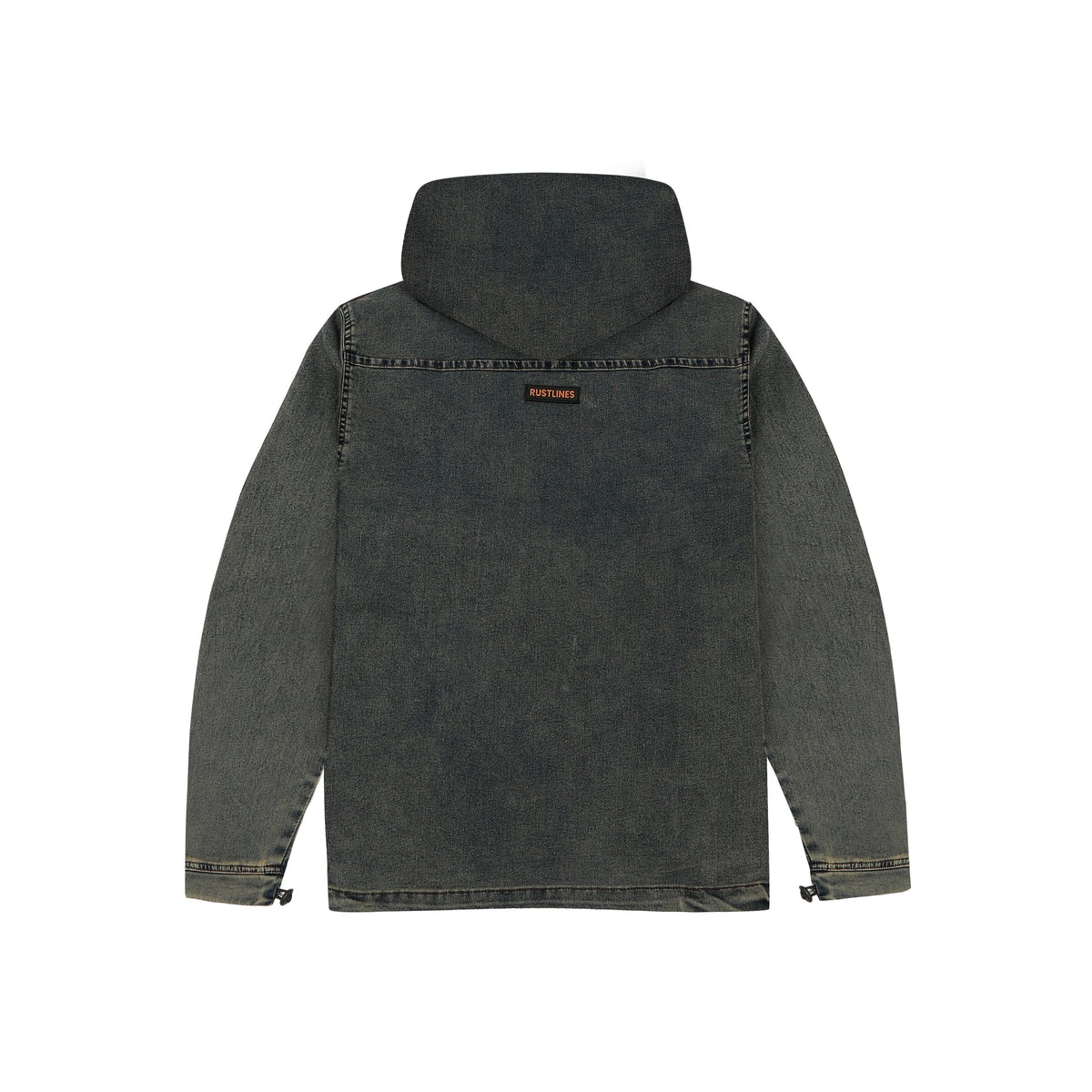 ACID WASH DENIM MEN'S HOODIE