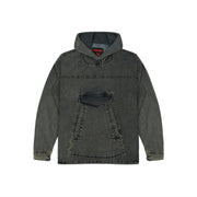ACID WASH DENIM MEN'S HOODIE