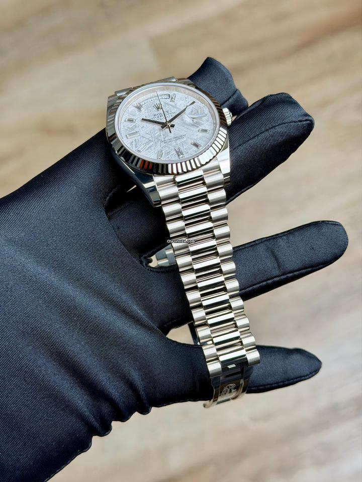 Rolex | Day-Date | 228239 | White gold | 40 mm | White gold | Meteorite | Automatic