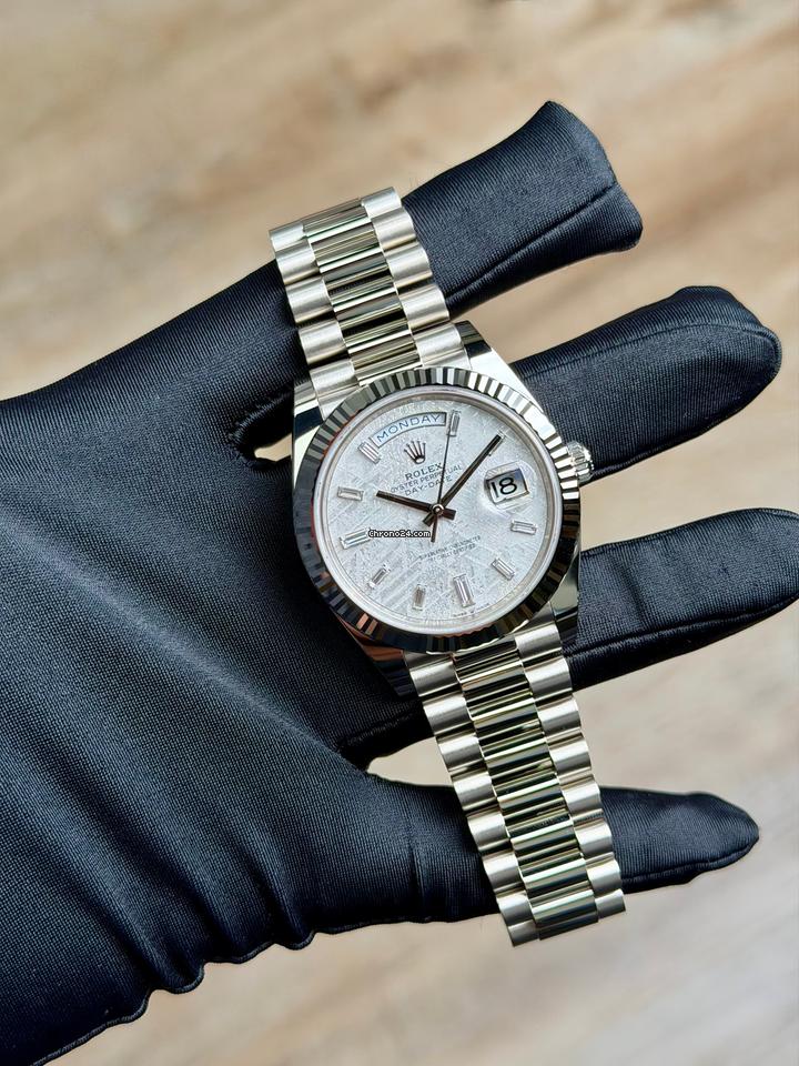 Rolex | Day-Date | 228239 | White gold | 40 mm | White gold | Meteorite | Automatic