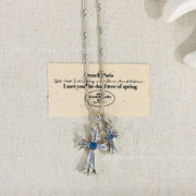CH Double Pendant Necklace Blue