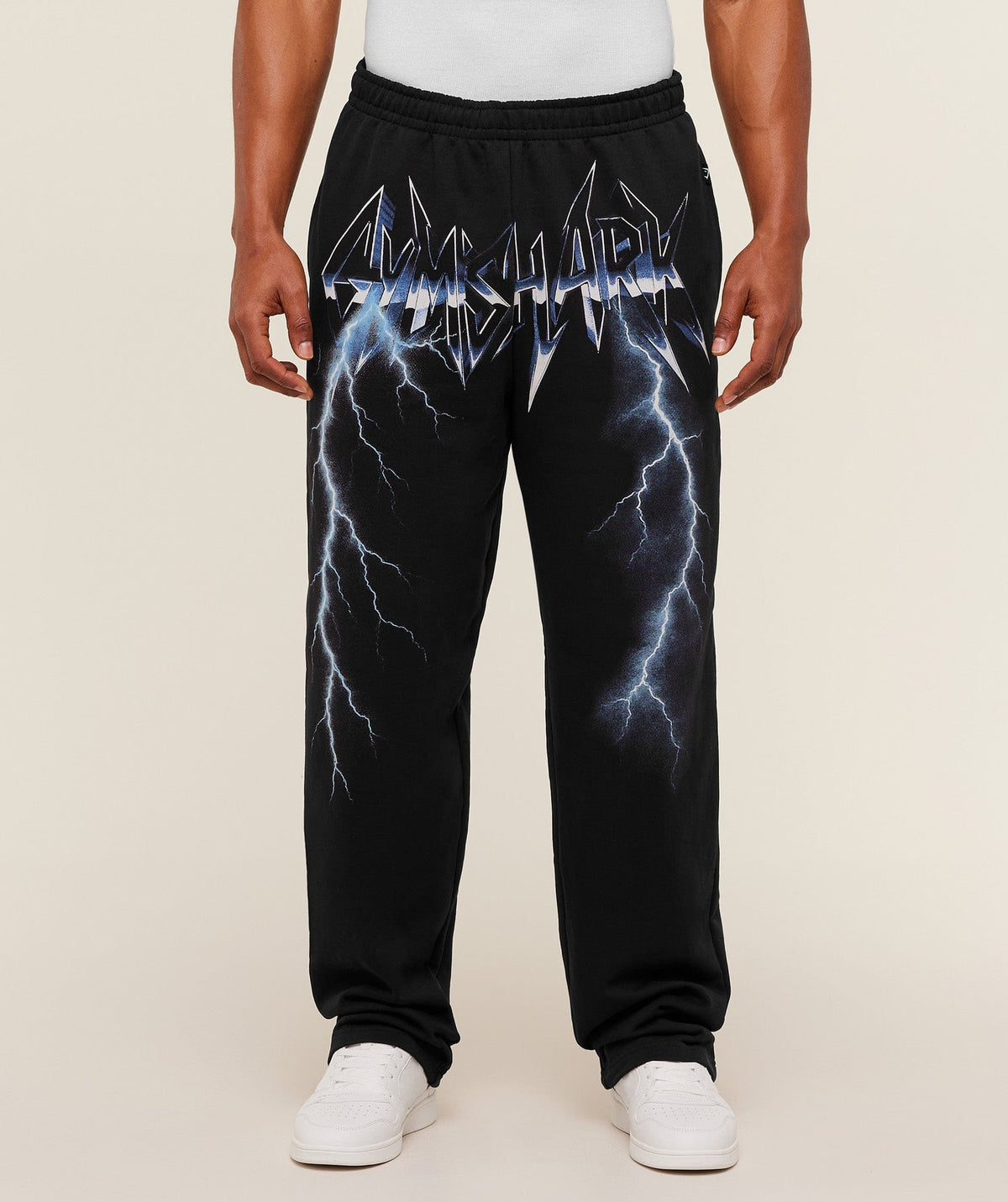 Gymshark Eagle Band Style Graphic Straight Leg Pant - GS Black