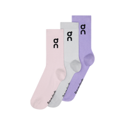 On Logo Sock High 3P Orchid Bloom