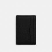 Coach Card Case With Money Clip Gunmetal Black
