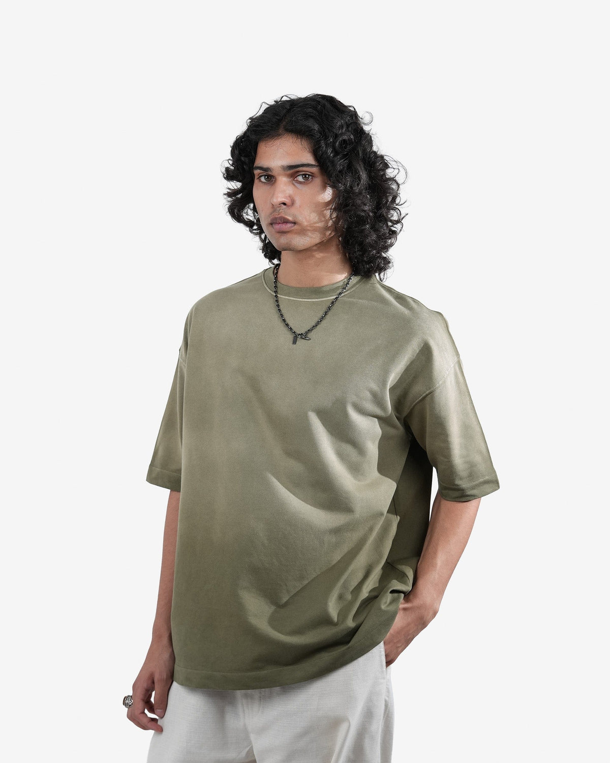 THE BARES - OLIVE WASHED T-SHIRT