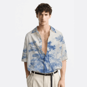 Toile de Jouy Resort Collar Shirt