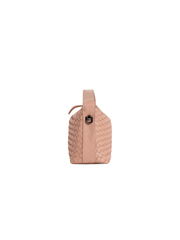 Fero - Ladies Woven Handbag, Faux Leather | Blush Pink