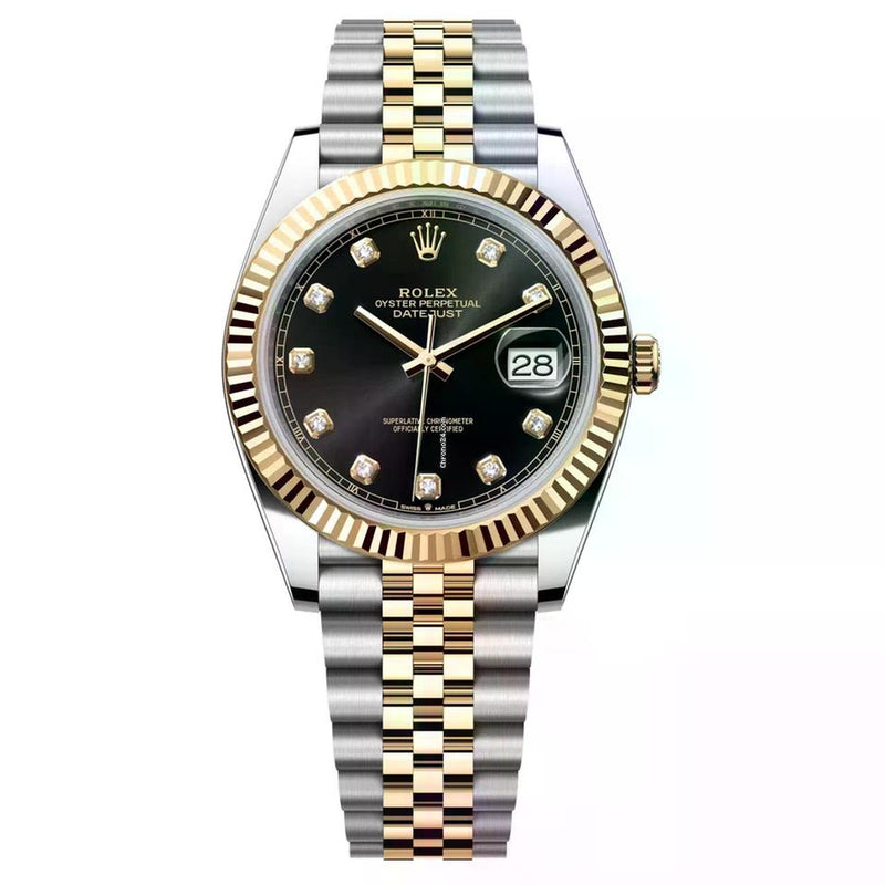 Rolex | Datejust | 126333-0006 | 41 mm | Gold/Steel | Black | Automatic