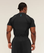 Gymshark Shadow Seamless T-Shirt - Black/Brand Blue