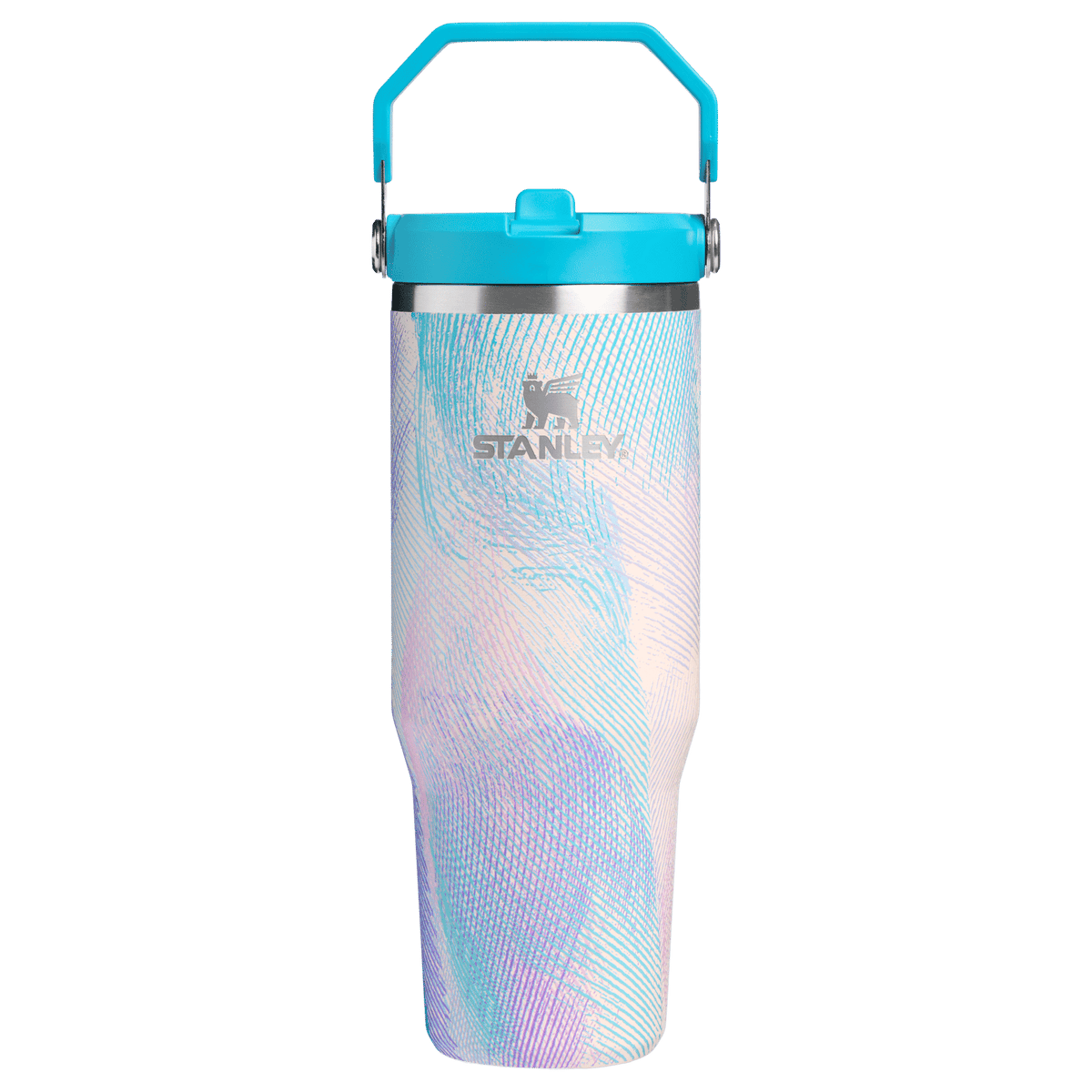The IceFlow Flip Straw Tumbler | 30 OZ Sea Glass Plume
