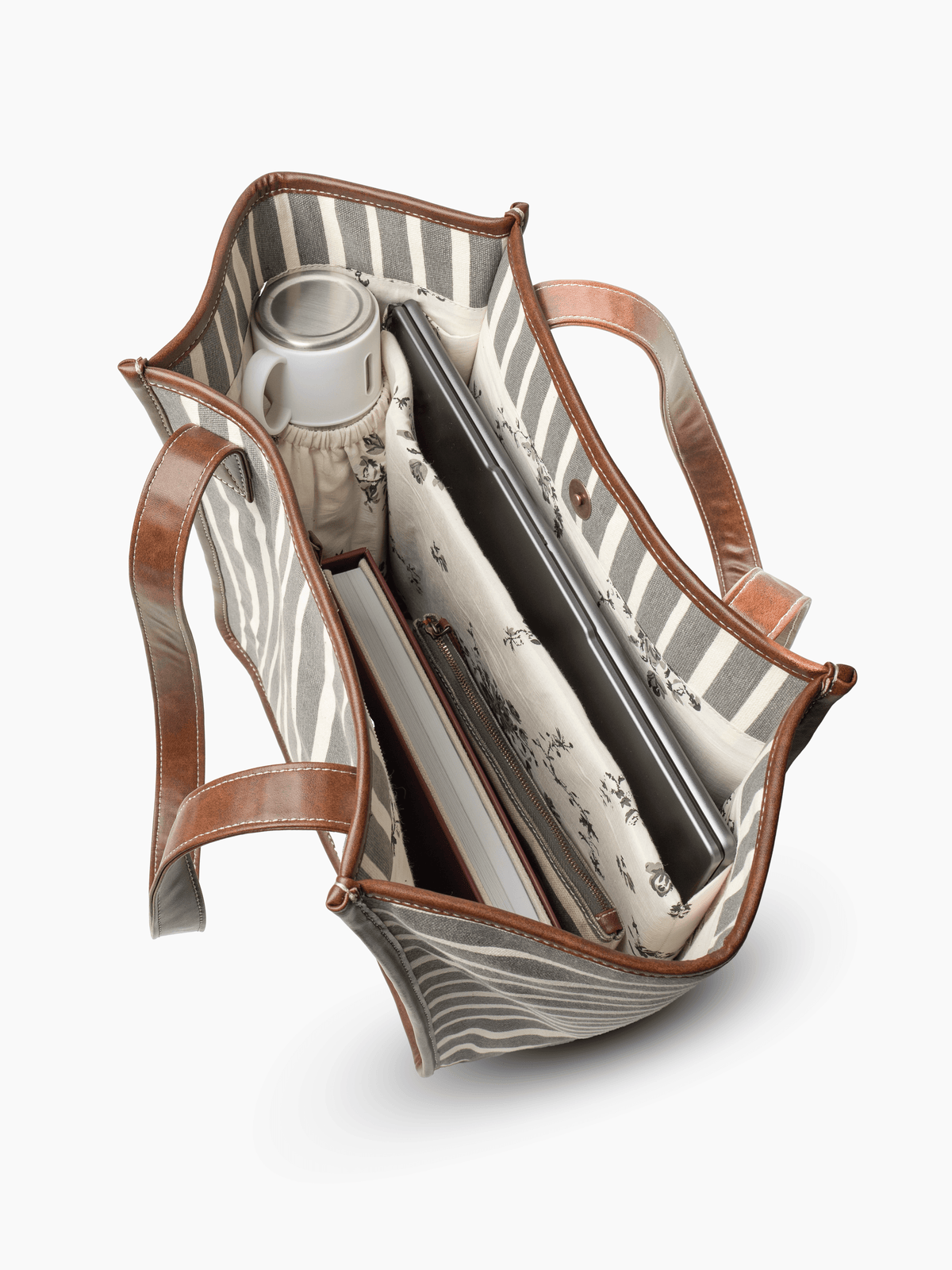 Retro Stripe Ladies Work Tote