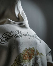 Himalayan Finery - Cream Oversized Cropped Zipper Hoodie