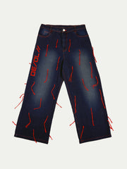 DRIP [HAND-EMBROIDERED BAGGY JEANS]