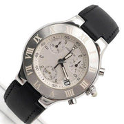 Cartier 21 Chronoscaph Must 21 Chronoscaph 38 MM Quartz Watch Leather Band for Men aa56533