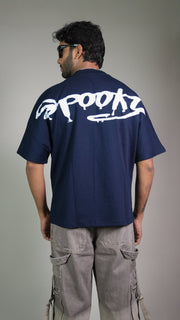 MIDNIGHT SPOOKY NAVY MEN’S OVERSIZED T-SHIRT