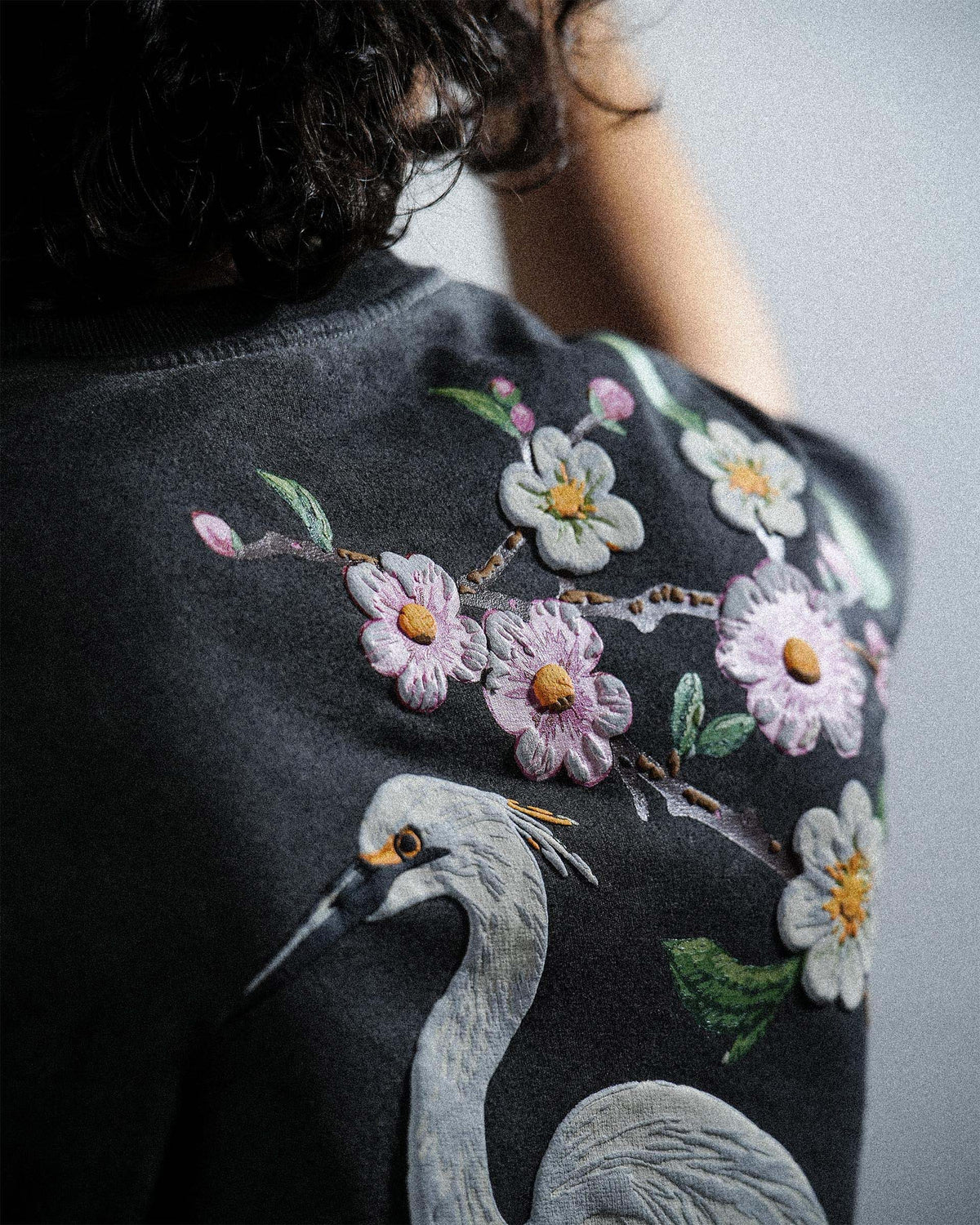 Bloomed Tee - Black Pigment Washed Oversized T-shirt
