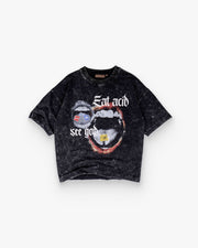Eat Acid - Black Washed Oversized T-shirt