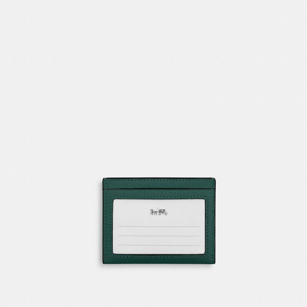 Coach Slim Id Card Case Emerald Emerald