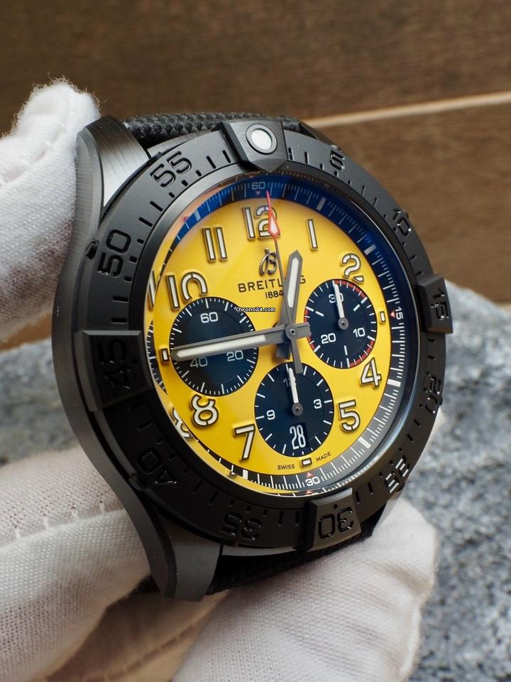 Breitling Avenger Night Mission Ceramic Case Yellow SB0147101 I1 X1 $9650 List
