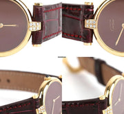 Cartier Round Burgundy Pin Buckle 24 MM Original Dial 7227108130