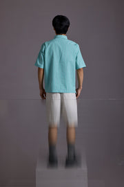 MINT STITCH POPOVER SHIRT