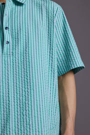 MINT STITCH POPOVER SHIRT