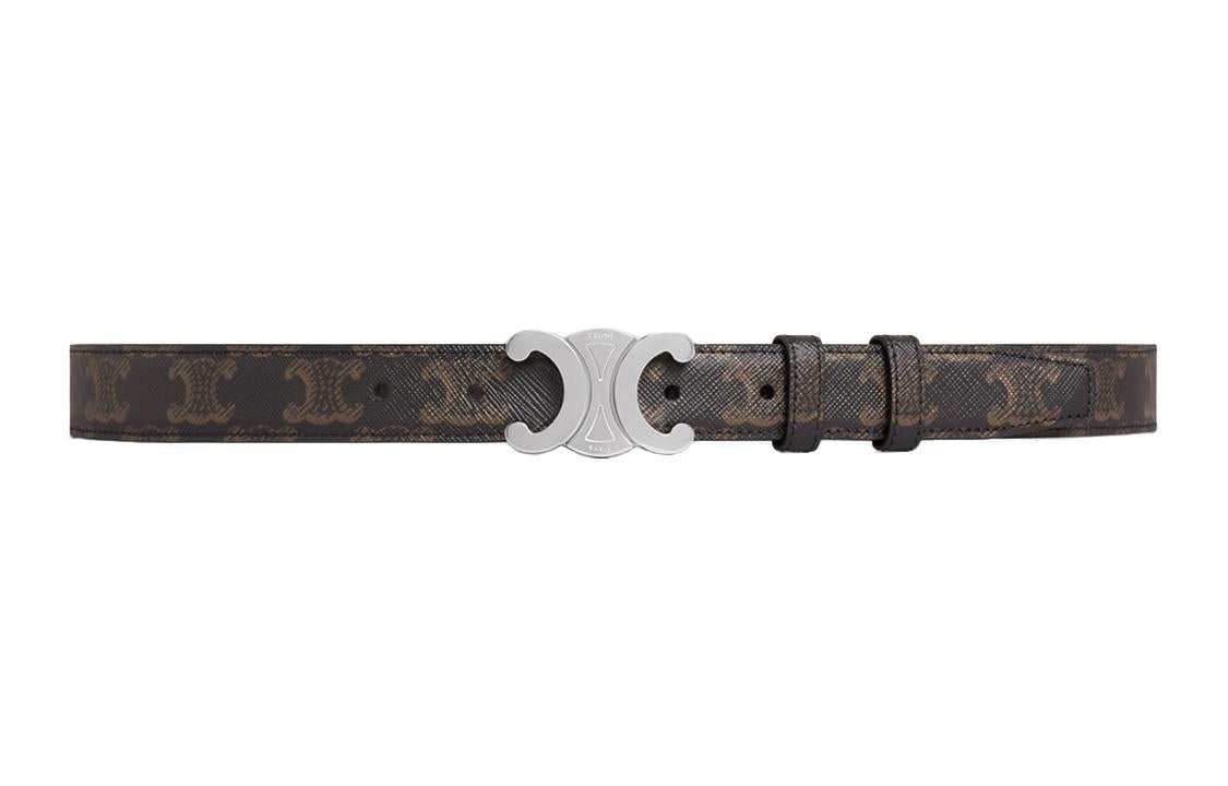 Celine Medium Triomphe Belt In Triomphe Canvas