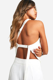One Shoulder Woven Top