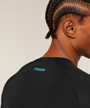 Gymshark Element Baselayer T-Shirt - Black/Brand Blue