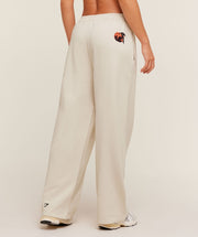 Women's Gymshark Juicy Peach Wide Leg Joggers Oat White