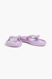 Farm Rio Canoe Printed Rubber Flip Flops Lavender Women's