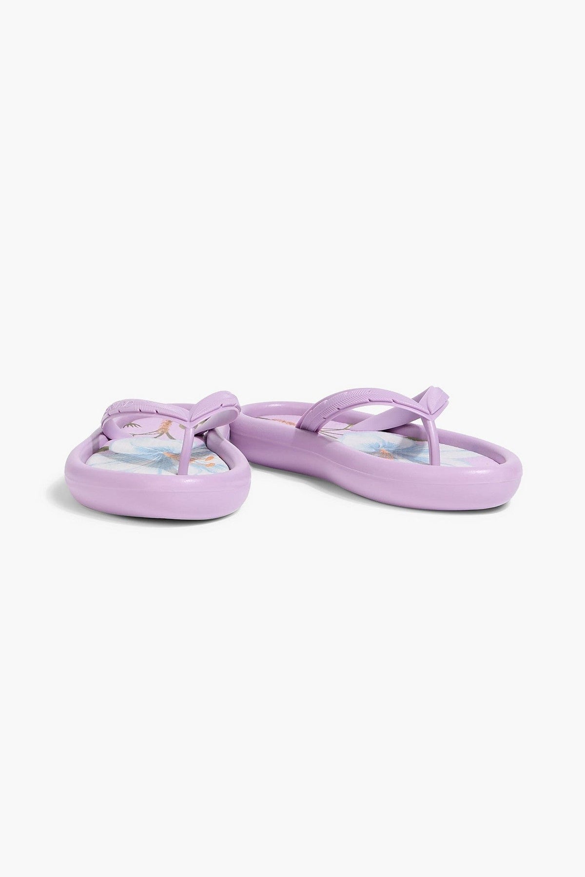 Farm Rio Canoe Printed Rubber Flip Flops Lavender Women's