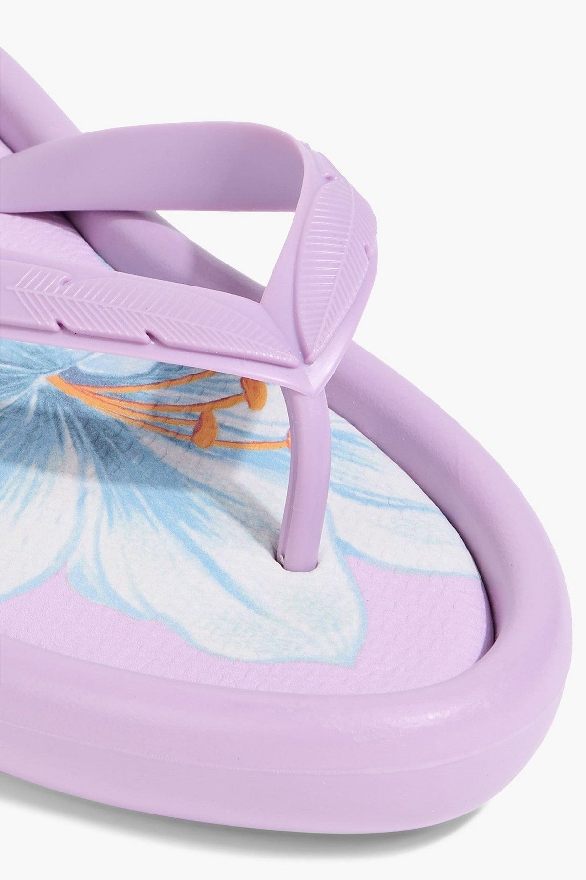 Farm Rio Canoe Printed Rubber Flip Flops Lavender Women's