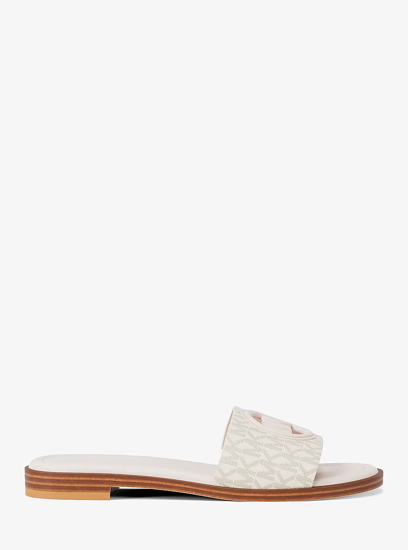 Carissa Signature Logo Slide Sandal VANILLA COMBO