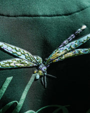 Wild Bloom - Bottle Green Oversized Hoodie