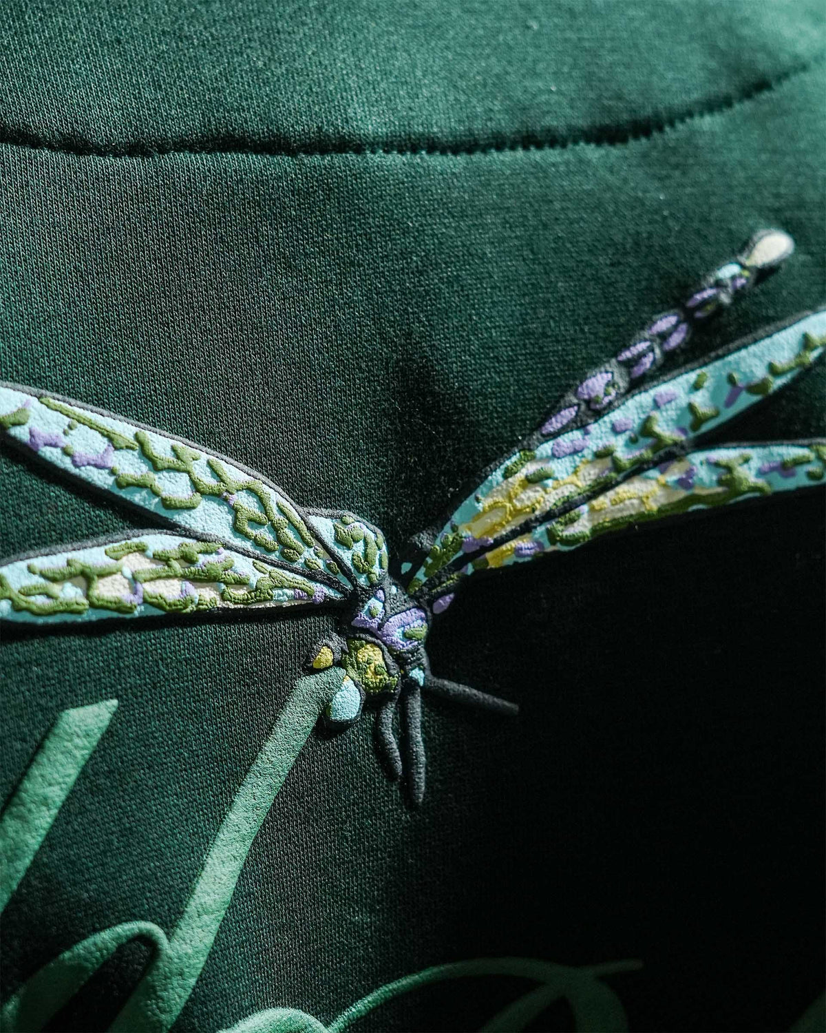 Wild Bloom - Bottle Green Oversized Hoodie
