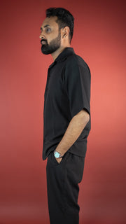 COMFY BLACK MEN'S CO-ORD SET