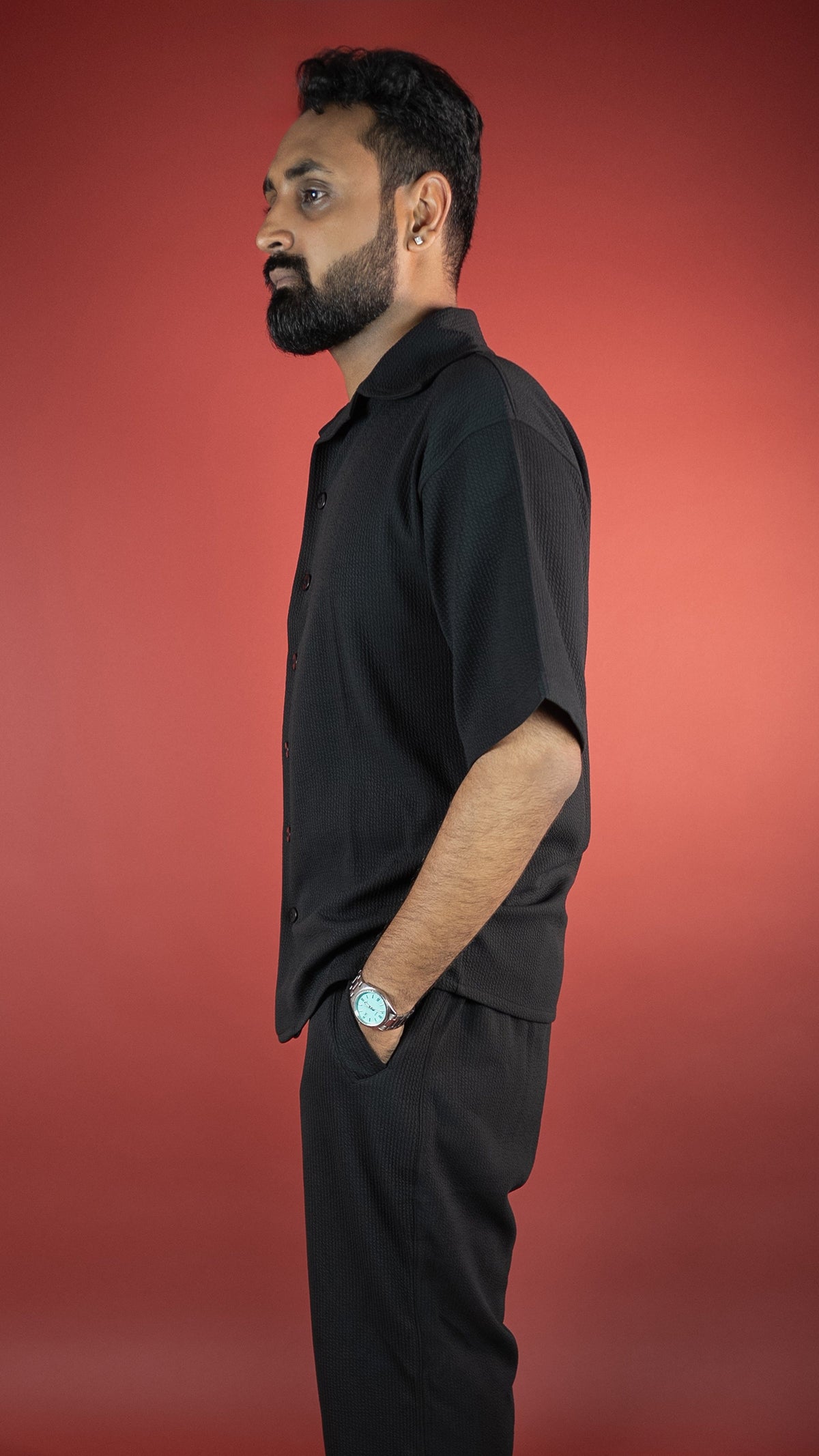 COMFY BLACK MEN'S CO-ORD SET