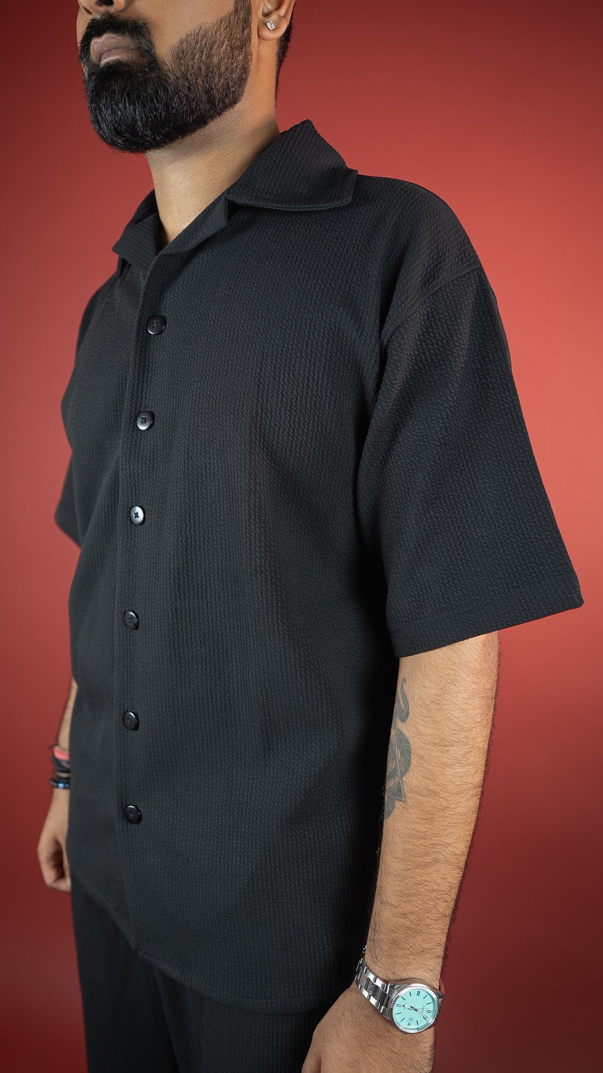 COMFY BLACK MEN'S CO-ORD SET