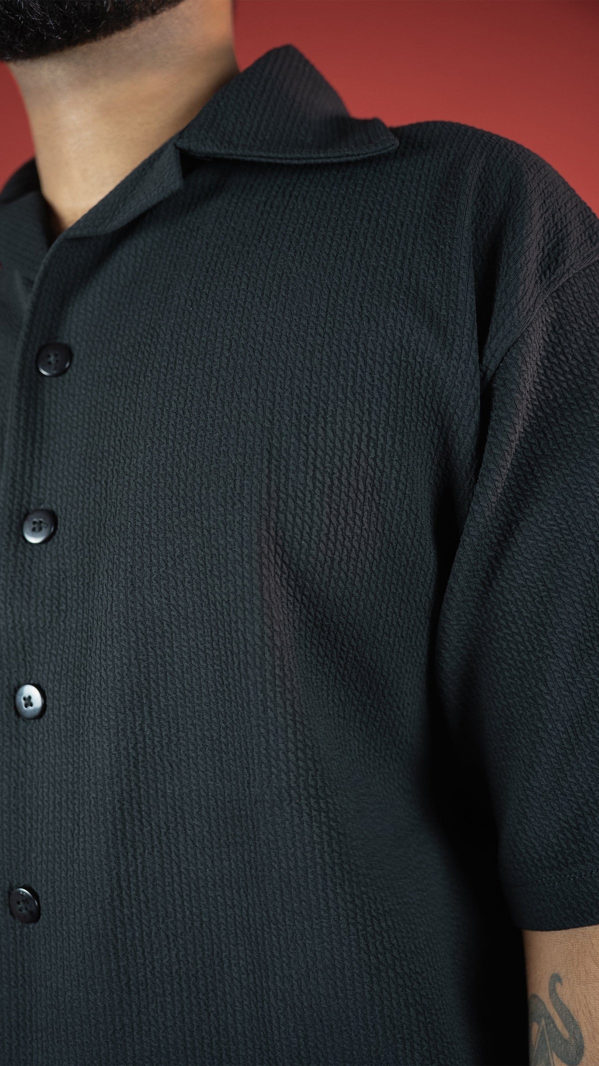 COMFY BLACK MEN'S CO-ORD SET