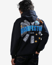 Selfmade - Black Oversized Printed Hoodie