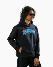 Selfmade - Black Oversized Printed Hoodie