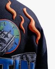 Selfmade - Black Oversized Printed Hoodie