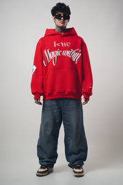 Magic Within Red Hoodie - Motivational Streetwear Hoodie
