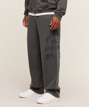 Gymshark Collegiate Washed Wide Leg Jogger - Asphalt Grey
