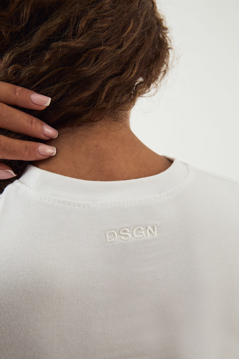 DSGN Studio Ruched Side Cinched Short Sleeve Top