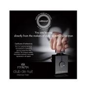 Armaf Club De Nuit Intense Eau De Toilette For Men