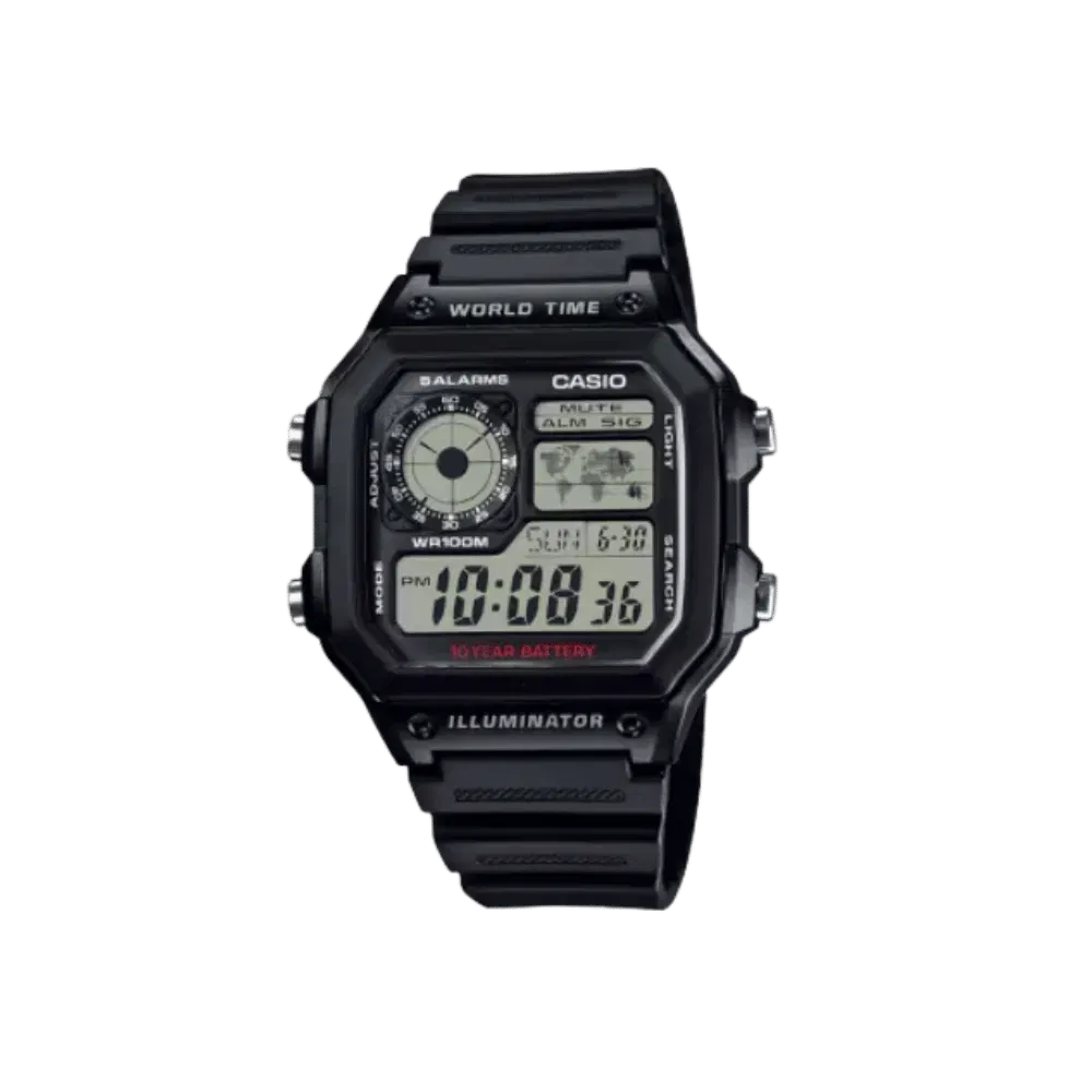 Casio YOUTH AE-1200 series AE-1200WH-1AV Black / Blue